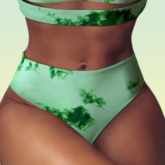 SHEIN Other - SHEIN | Mint Green Tie Dye High Waisted Bikini Bottoms NEW